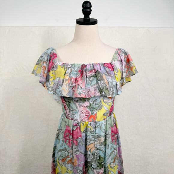 NWT Alice + Olivia Tempie Dress Lola's Dream Silk Wedding Guest Formal Size 8 - Picture 6 of 16